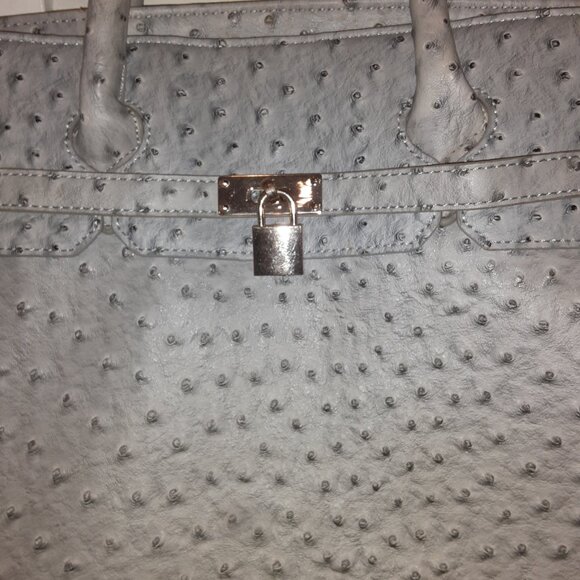 NWOT Large Hermes Ostrich Looking bag - Picture 2 of 4
